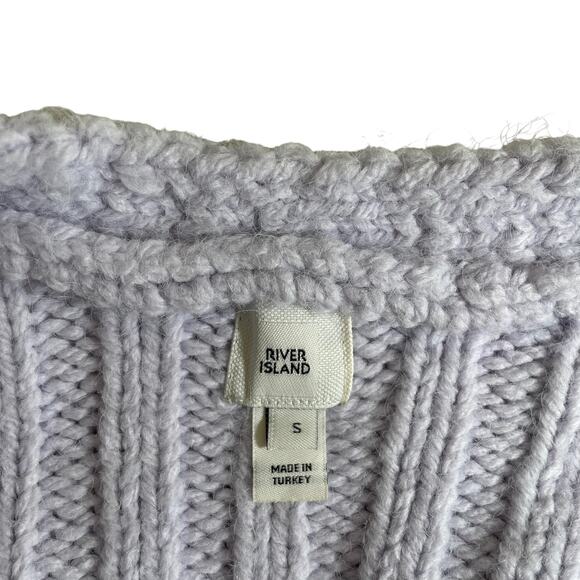 RIVER ISLAND Women's Cropped Cardigan Purple Size Small with FLAW - Picture 6 of 9
